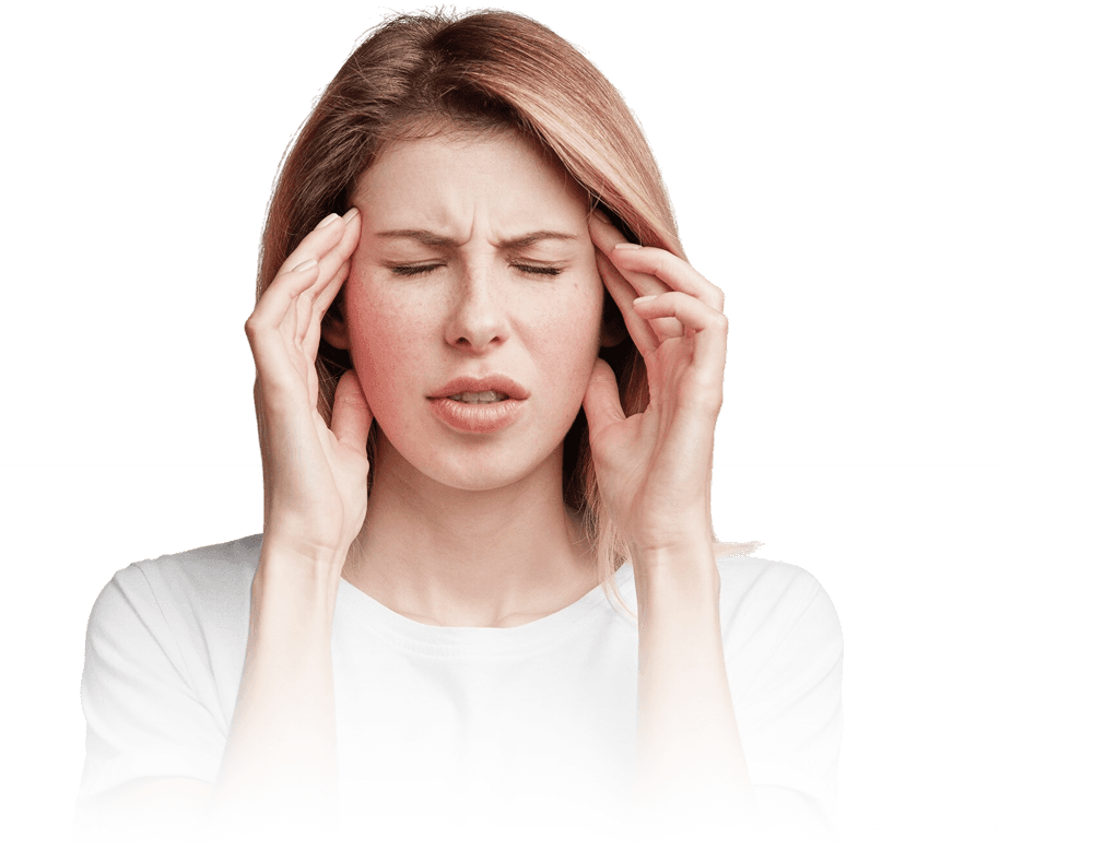 Woman with headache